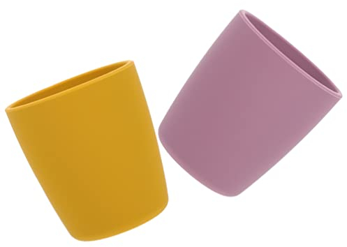EXCEART 2stücke Silikonbecher Für Junge Mädchen Trinklernbecher Aus Hochwertigem Material Zum Essen Von Beikost Trinken Von Milch Und Wasser