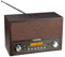 Radio FM Bluetooth Bois Secteur - Vosterio Radio avec Lecteur clé USB, Chargement sans Fil, boîte Acoustique en Bois, Haut-Parleur intégré, Alimentation DC, Écran LCD, Réveil avec 2 Sons de réveil
