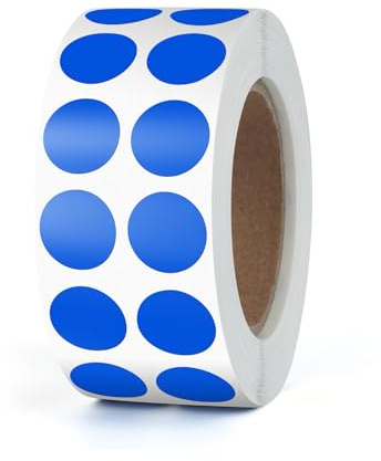 Runde Aufkleber 13mm Blau Selbstklebend Rolle Kleine Klebepunkte Etiketten Farbkodierung Kreise Sticker Wetterfest 2000 Stück