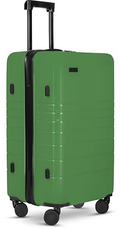 ETERNITIVE - Koffer Groß I Reisekoffer aus ABS I Größe: 75,5 x 48 x 32 cm I Rollkoffer 96L I Reisetrolley Leicht mit Doppelrollen 360° I Hartschalenkoffer mit TSA-Schloss I Farbe: Grün