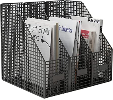 Broschürenhalter-Organizer-Rack, moderner Zeitschriftenhalter aus Metalldraht, Tisch-Postordner-Sortierer, robuster Schreibtisch-Papier-Organizer für Schüler und Lehrer, zu Hause oder einfach jed