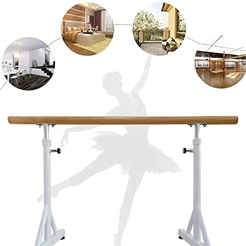 Ballettstange, Mobile Ballettstange für zu Hause, verstellbares Tanz- und Dehnballett für Heim-Fitness-Gymnastik, 80–120 cm – Weiß (Größe: 1 m) ()