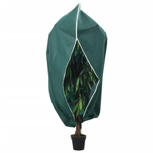ShCuShan Wintervlies mit Reißverschluss Schutzhaube FüR Pflanzen Winterschutz FüR Pflanzen Pflanzenschutzhaube 70 g/m² 3,93x3 m - 364891