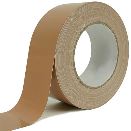 Rusoz Nastro Adesivo In Tessuto, Nastro Corazzato Extra Forte 20 m X 50 mm Duct Tape Strappabile Nastro Telato Per Riparazioni Impermeabile Per Pipes, Carpets, Sigillatura, Riparazione, Marrone