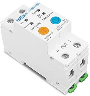 Diferencial,Diferencial Rearmable 63A monofásico WIFI Medidor de energía inteligente KWH Monitoreo de la medición del interruptor del interruptor del interruptor con protección contra fugas