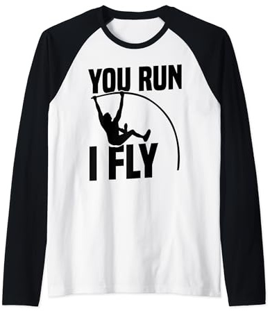Pole Vaulting Gloves Spikes Shoes Training Pole Vault Raglan Baseball Tee