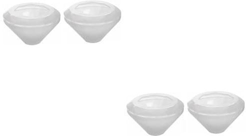 MAGICLULU 4 Piezas Molde De Silicona De Diamante Bloque De Hielo De Diamante Moldes Para Fondant e Para Hacer s e De De Bricolaje e Epoxi Gel De Sílice