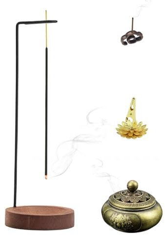 Furforstk Quemador de Incienso 4 Piezas Porta Incienso, Quemador Incienso, Soporte Incienso Varilla, incensario, quemadores de Incienso, inciensario para decoración, salón y Accesorios de Yoga
