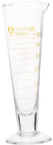 Cabilock Tasse à Mesurer Graduée En Verre 50 Ml Bécher En Verre Bord Large Échelle Claire Pour Laboratoire Écoles Et Expériences Scientifiques