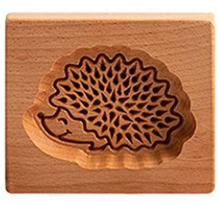 Biscuit,Wooden Cookie Molds,Cookie Shortbread Wooden Biscuit Cutter Cookie Cutter Gingerbread Biscuit Shortbread (Hedgehog)
