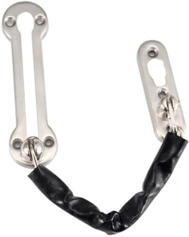 LSHIJI TüRkette 20 cm 5 Farben Türschlosskette Galvanik Anti-Diebstahl Edelstahl Anti-Rost verdicken Bolzen Sicherheitsschloss Kette Türbeschläge(B)