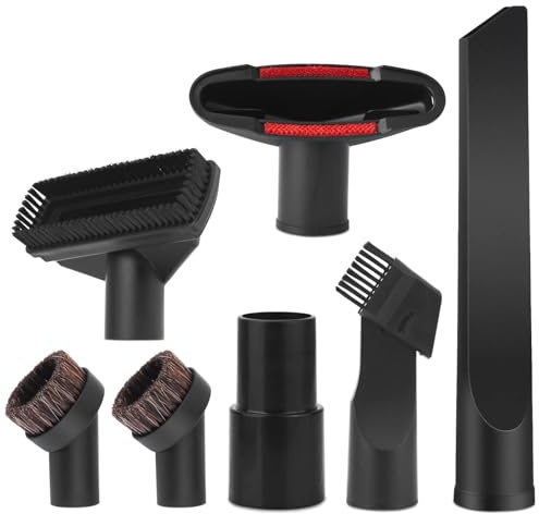 Woobroo 7 PCS Vacuum Cleaner Attachment 32mm & 35mm Vacuum Accessories Universal Vacuums Brush for Hard to Reach Areas, Upholstery, Car Vents