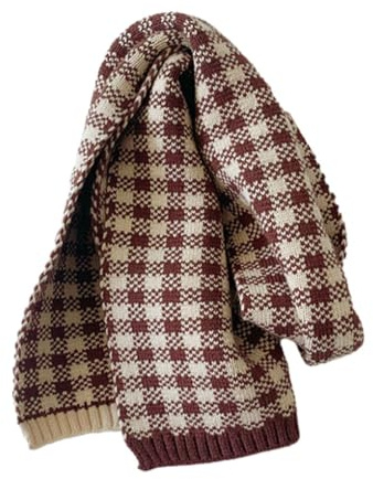 mophrati Modischer Schal für Kinder, hautfreundlich, gepflegter Look, breite Anwendung, unverzichtbares Accessoire, modischer Kinderschal aus Wolle für den Winter, Kaffee