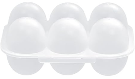 Egg Storage Box, 6.1 Inches Eggs Container, Clear Egğ Holder | Egğ Basket with Safety Buckle for Refrigerator Camping Picnic Hiking Travel Outdoor, Eğg Carriage, Eğg Dispenser