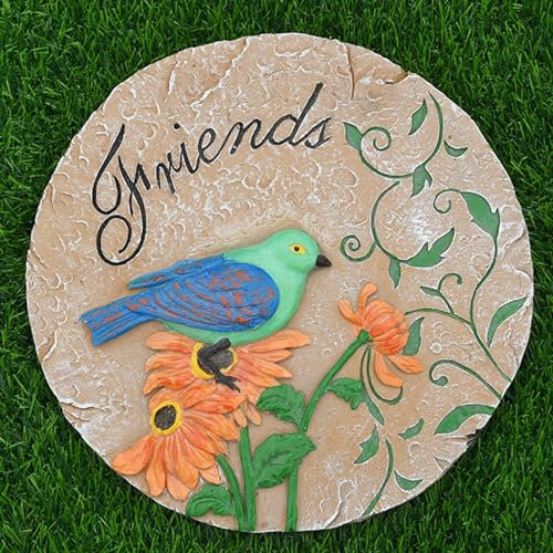 SBJKLYRN Pietra calpestabile da Giardino， Pavimentazione Decorativa Antiscivolo dimensionale for Giardini, for Cortili/Giardini/sentieri(Bird)