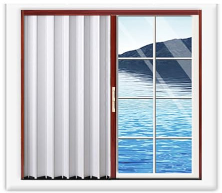 Puerta corredera de acordeón para interiores, puerta de acordeón de aluminio multiplegable para dormitorio, baño, cocina, oficina, solución personalizable para ahorrar espacio