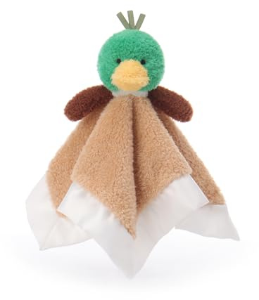 Apricot Lamb Grüne Mallard Stockente Ente Weiche Sicherheitsdecke Schmusetuch für Babys, Beruhigungstuch für Baby Jungen und Mädchen, 35x35cm
