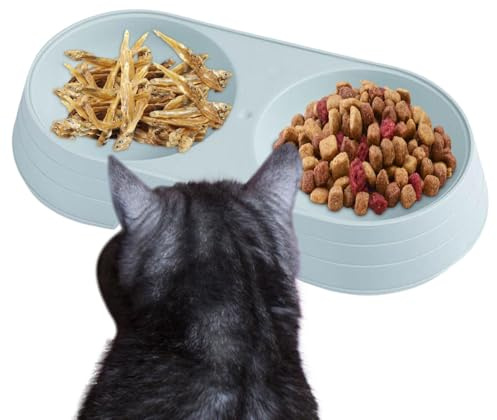 Bols de Nourriture pour Chiens | Bols pour Chiens Doubles surélevés Macaron,Ensemble de Bols de Nourriture et d'eau pour Chiots, Bols pour Animaux de Compagnie pour Nourrir Les Chiots de Chats de