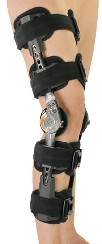 Ortesis de Rodilla con Bloqueo. Inmovilizador de Rodilla. Ortesis Rodilla graduable en Flexion. Ortesis de Tratamiento para Meniscos.Rodillera Post-Quirurgica de Ligamentos,Menisco y Tendon Rotuliano.