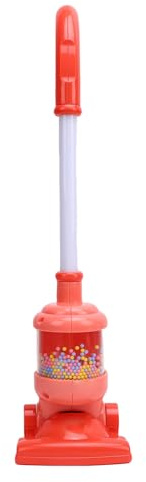 ZASCHMOY -Staubsauger-Spielzeug, Interaktive Lern-Reinigungsmaschine, Lernspielzeug mit Abgerundetem Design für Kleinkinder, Sicheres und Robustes ABS-Material (Rot)