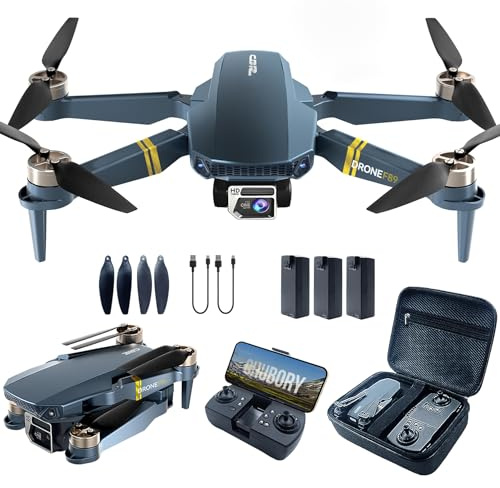 Drone con Telecamera 4K HD per Principianti, 84 Minuti di Volo (3 Batterie), 800m Portata WiFi FPV, Motore Brushless, Auto Hover e Auto Follow