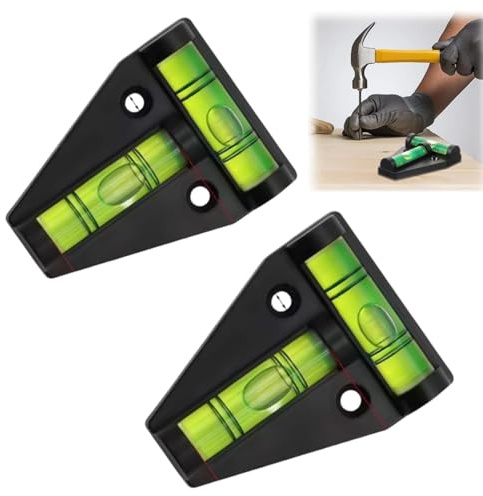 2PCS T-Type Spirit Levels,Dartboard Spirit Level,Darts Spirit Level,Convinent T Shaped Bubble for Motorhome,Campervan,Motorhome and Trailer,Essential L-evel Indicator Gadget,(Compact, Accurate)