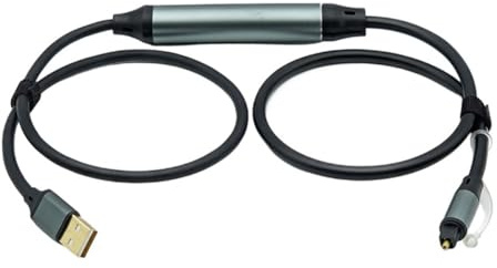 Hndhbfgrt SPDIF Digital Audio Adapter USB A to TOSLINK Optical for PC Laptop Smartphone Cable