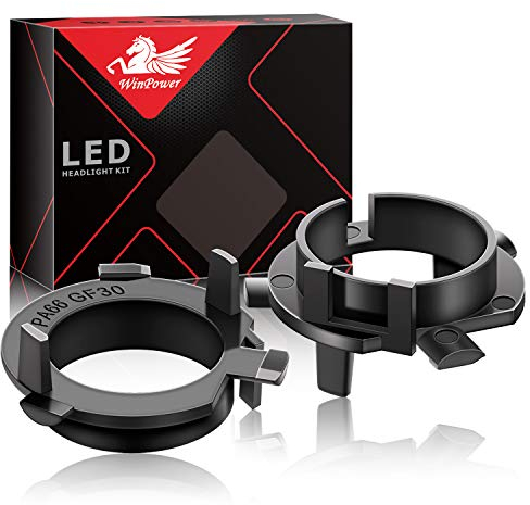 WinPower H7 LED Glühbirnenhalterung Halterung Klammern Adapter Basis Clips Unterstützung Lampenfuß Kompatibel mit Kia/Hyundai/Nissan/Mitsubishi usw., 2 Stück