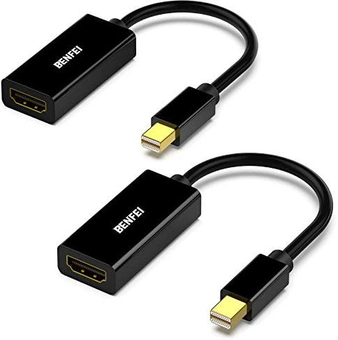 BENFEI Mini DisplayPort to HDMI Adapters 2 Packs, Mini DP(Thunderbolt) to HDMI Adapter Gold-Plated Cord for MacBook Pro, MacBook Air, Mac mini, Microsoft Surface Pro 3/4, etc