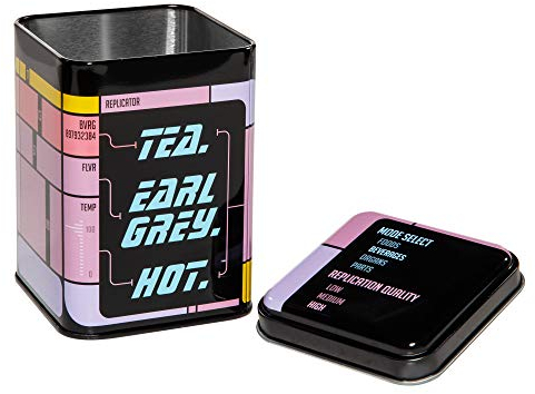 getDigital Teedose Tea. Earl Grey. Hot - Vorratsdose mit Deckel für losen Tee - Zeigt den Replikator aus einer klassischen SciFi-Serie, 500 ml
