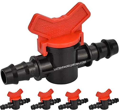 Suinga Pack 10 Llave 16mm Riego Universal | Llave goteo 16 mm | Llave de paso Riego 16 mm | Valvula riego por goteo 16mm | Valvula tuberia 16mm