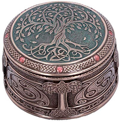 Nemesis Now Lebensbaum-Box, 10 cm, Harz, Bronze, Einheitsgröße