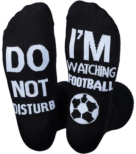 Himozoo Funny Socks, 'Do Not Disturb I'm Watching Football' Stitched, Stocking Fillers for Men Women, Christmas Birthday Fathers Gifts, Novelty Gift Socks For Husband Boyfriend