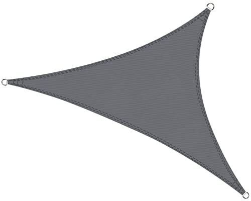 COOL AREA Sonnensegel Wasserdicht Dreieckig 4x4x4m Sonnenschutz UV Schutz Windschutz,Geeignet für Außenbereiche wie Garten und Balkone,Terrasse, Antracita