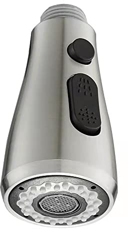 Heable 2 Function Kitchen Tap Spray Head Replacement Part, Pull Out Settings Shower Head for Kitchen Bathroom Mixer Faucet Brushed Nickel