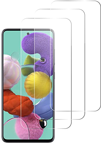 QUITECO Panzer Schutz Glas für Samsung Galaxy A51 / A51 5G [3 Stück] Schutzfolie Glas Display Panzerfolie Schutzglas