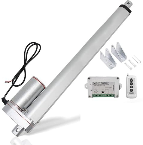 DCHOUSE 1000 N 300 mm Hub max azionamento lineare, motore DC 12 V, attuatori di tecnologia lineare motore, telecomando senza fili, con staffe di montaggio per apriporta elettronico, medico, elettrico