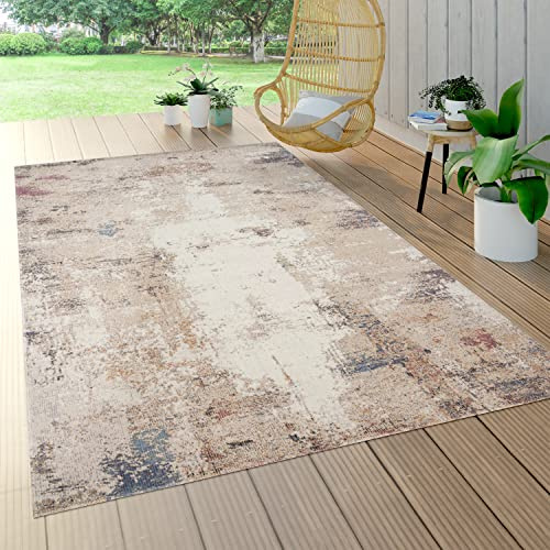 Paco Home In- & Outdoor Teppich Balkon Terrasse Küchenteppich Gartenteppich Modern, Grösse:80x150 cm, Farbe:Bunt 10