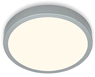 BRILONER Leuchten - Plafoniera LED, luce bianca calda, color argento, diametro 280 x 40 mm