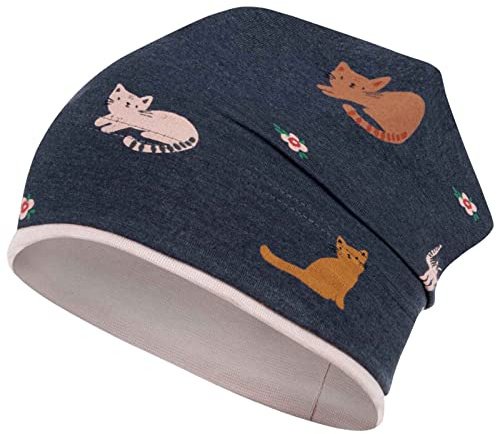 Smarilla Mädchen Mütze Übergangsmütze Beanie Pferde Katzen Punkte Frühling Herbst
