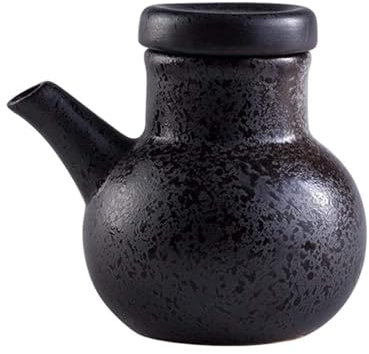 Dosificador de Aceite y Vinagre Botella dosificadora de aceite de oliva, aceitera y vinagrera, botella dosificadora de cerámica, vinagrera o salsa de soja con vertedor 250ml Decoración de la cocina de