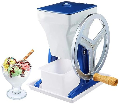 Manual Ice Crusher, Bar Commercial Manual Ice Crusher, with Non Slip feet and Stainless Steel Blade Mini Bar for Kitchenshaved Ice & Snow Cone, Restaurant