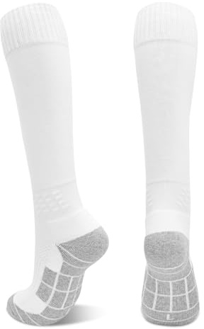 ARERWA Fußballsocken Kinder -1 Paar Extra Lange Atmungsaktive Gepolsterte Kompressionssocken Rutschfeste Sockenstutzen für Outdoor Sport Wandern Laufen Gehen 30-46 Kinder Herren Damen