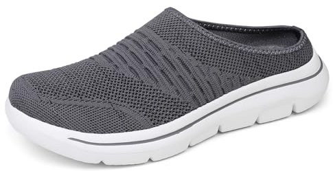 Meik Mangni damtofflor herr slip-on clogs andningsbara sandaletter mjuka mules fritid trädgårdsskor för unisex utomhus inomhus storlek: 36–48 EU, GRÅ, 47 EU
