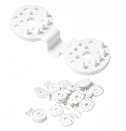 100 st Skuggtyg Plastklämmor, Solskyddsnät Rund Fästklämmor Solskydd Tygklämmor för Växthus utomhus Trädgård Anti-fågelnättillbehör (Vit)