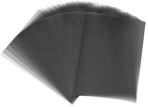 PATIKIL 100 Blatt Pergamentpapier 15.24 x 10.1cm, Transparentpapier Bedruckbar Pergamentpapier 100GSM für Einladungsdruck, Schwarz | Pergamentpapier, bedruckbar, durchscheinend, 100 g/m², für Einladungen