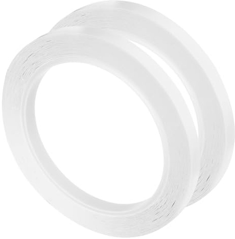 QUARKZMAN 2 Rollos Cinta de Película de Poliéster Transparente, Cinta PET Aislante Resistente al Calor y a Altas Temperaturas para Transformadores, Posicionamiento de Logotipos 5S, 8mmx66m