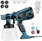 Paint Sprayer,800W HVLP Paint Spray Gun,1400ml Electric Paint Gun with 4 Nozzles and 3 Patterns,For Furniture, Cabinets, Fence, Walls, Door, Garden Chairs