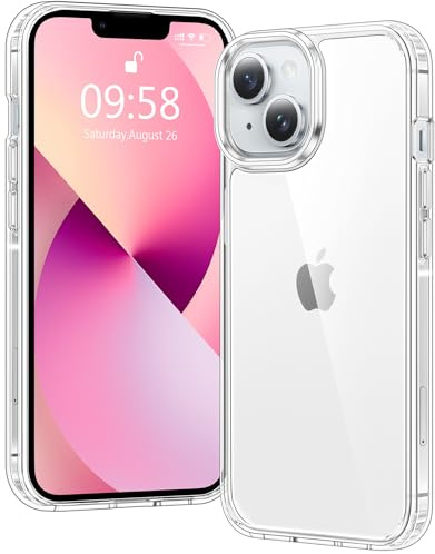 Voyahülle Clear Case for iPhone 13 Mini, Ultra Thin, Shockproof TPU Cover, Anti-Yellowing, Crystal Clear, Phone Case for Apple iPhone 13 Mini - Clear