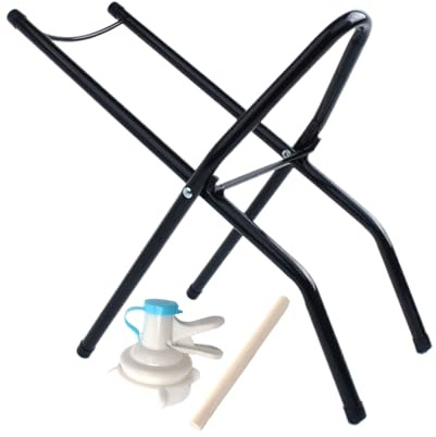 Générique Water Jug Rack, Foldable Water Bottle Holder with Spout and Built-In Crowbar, Space-Saving Storage Organizer Stand for Garage, Living Room, Utility Area, Home Hydration Station